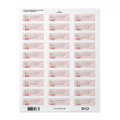 Watercolor Valentine Heart Cactus Address Labels (Vorne)