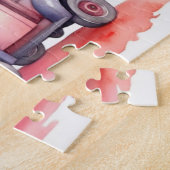 Watercolor Valentins Sweetheart Truck Puzzle (Seite)