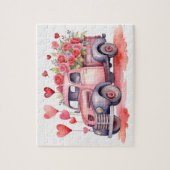 Watercolor Valentins Sweetheart Truck Puzzle (Vertikal)