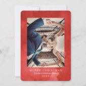 Watercolor Valiant Poppy Moderne Weihnachtskarte Einladung (Vorderseite)