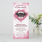 Watercolor Vampire Smile Halloween Einladungen (Stehend Vorderseite)