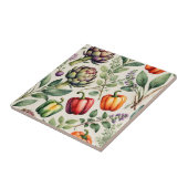 Watercolor Vegetable Garden Pattern Fliese (Seite)