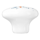 Watercolor-Ventilator Korallenmuster mit Splint Kü Keramikknauf (Seitenansicht)