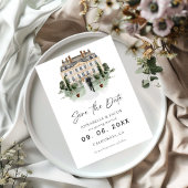 Watercolor Venue Wedding Save the Date