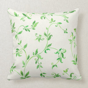 Watercolor verlässt Muster Kissen