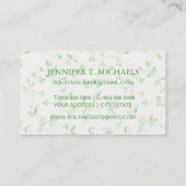 Watercolor verlässt Muster Visitenkarte (Rückseite)