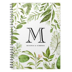 Watercolor verlässt notizblock