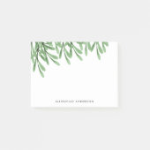 Watercolor verlässt | personalisiert post-it klebezettel (Vorderseite)