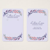 Watercolor Vine Earring Necklace Jewelry Display  (Vorne & Hinten)