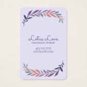 Watercolor Vine Earring Necklace Jewelry Display  (Rückseite)