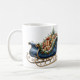 Watercolor Vintage Christmas Sleigh Kaffeetasse