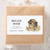 Watercolor Vintage Script Egg Carton Label (Insitu)