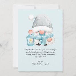 Watercolor Vintage Weihnachten Winter Gnome