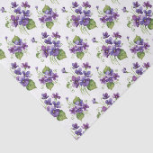 Watercolor Violet Flowers Bouquet Seidenpapier (Ausschnitt)