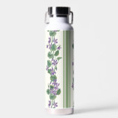 Watercolor violets and stripes trinkflasche (Vorne)