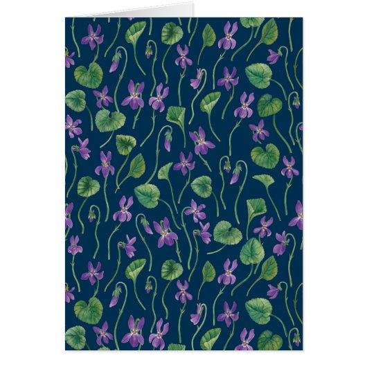 Watercolor violets on blue (Vorne)