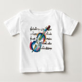 Watercolor Violin Baby Jersey T-Shirt (Vorderseite)