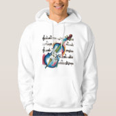 Watercolor Violin Men's Basic Hoodie (Vorderseite)