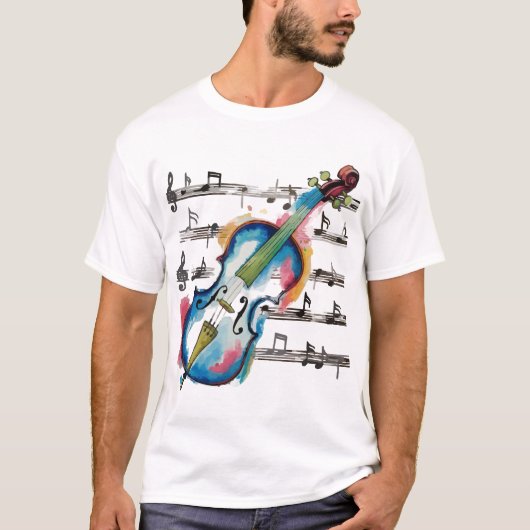 watercolor violin T-Shirt (Vorderseite)