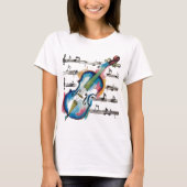 Watercolor Violin Women's Basic T-Shirt (Vorderseite)