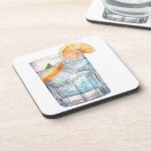 WATERCOLOR VODKA AUF DEN FELSEN GETRÄNKEUNTERSETZER (Linke Seite)