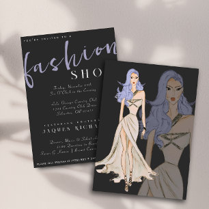 Watercolor Vogue Couture Modeschau Einladung