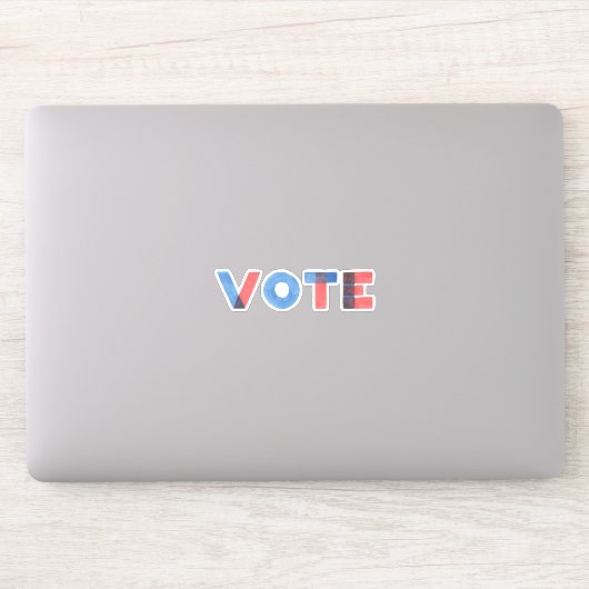 Watercolor VOTE Custom Cut Vinyl Decal Sticker (Computer)