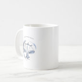Watercolor Waage Astrologie Sternzeichen | Monogra Kaffeetasse (Vorderseite Links)