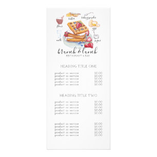 Watercolor Waffle Logo Restaurant Rezept Business Werbekarte
