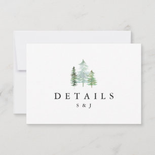 Watercolor Wald Details Karte