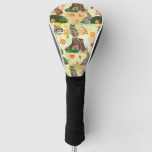 Watercolor Wald Kaninchen, Eule, Eichhörnchen, Ige Golf Headcover