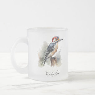 Watercolor-Wald-Specht, individuell Mattglastasse