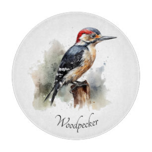 Watercolor-Wald-Specht, individuell Schneidebrett