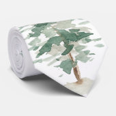 Watercolor Wald Spruce Tree Krawatte (Gerollt)