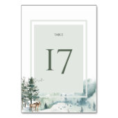 Watercolor-Wald Tischnummer (Rückseite)