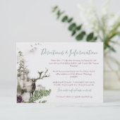 Watercolor Wald Wald Berg Hochzeit Infos Begleitkarte (Stehend Vorderseite)