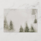 Watercolor Wald Wald Berg Hochzeit Infos Begleitkarte (Rückseite)