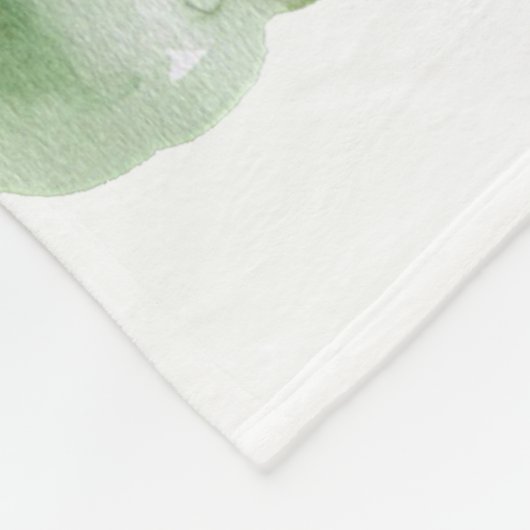 Watercolor-Waldszene Fleecedecke (Ecke)