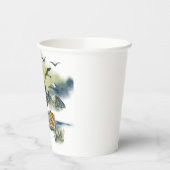 Watercolor-Waldszene Pappbecher (Links)