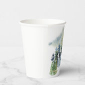 Watercolor-Waldszene Pappbecher (Rechts)