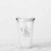 Watercolor-Waldszene personalisiert Acryltrinkbecher (Rückseite)