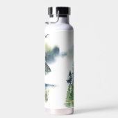 Watercolor-Waldszene Trinkflasche (Rechts)