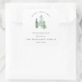 WATERCOLOR WÄLTESTE CHRISTMAS QUADRATISCHER AUFKLEBER (Tasche)