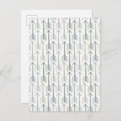 Watercolor Wanderlust Arrow Muster Postkarte (Vorne/Hinten)