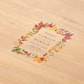 Watercolor Warme Herbstbelästigung Rahmen Hochzeit Acryleinladungen (Ablage )