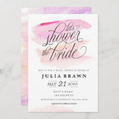 WATERCOLOR-WÄSCHE-Brautpartyeinladung Einladung (Vorne/Hinten)