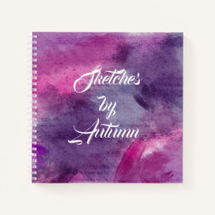 Watercolor Wash Anpassbare Skizze Notizblock