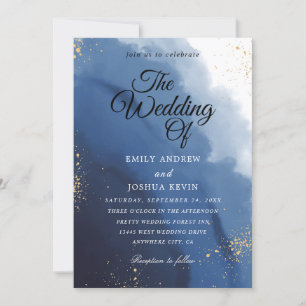Watercolor Wash   Blau Die Einladung zur Hochzeit