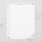 Watercolor Wash | Blaue Taufe Einladung (Rückseite)
