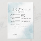 Watercolor Wash | Blue Baby Shower Predictions & Hinweiskarte (Vorderseite)
